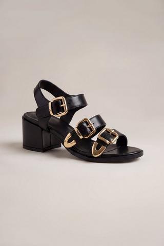 BUCKLE DETAIL BLOCK HEELS
