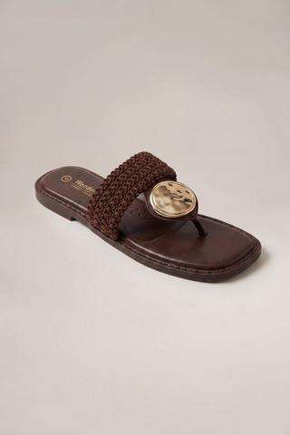 WONDERFIT THONG SANDALS CHOC BROWN