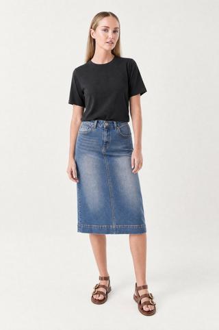 DENIM PENCIL SKIRT