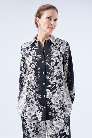 PRINTED SATIN SHIRT