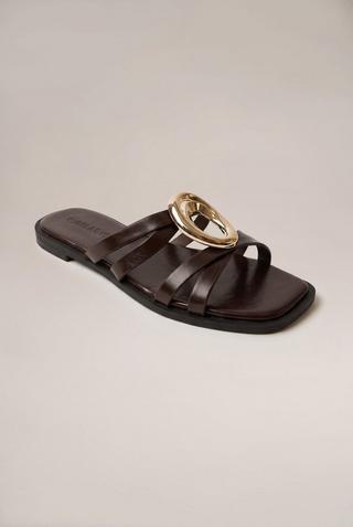 SLIP ON SANDALS CHOC BROWN