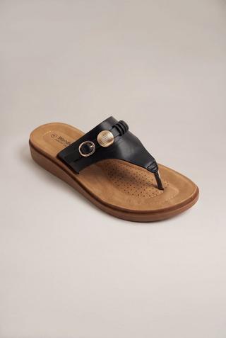WONDERFIT THONG SANDAL BLACK