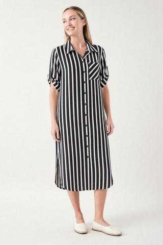 STRIPE SHIRT DRESS