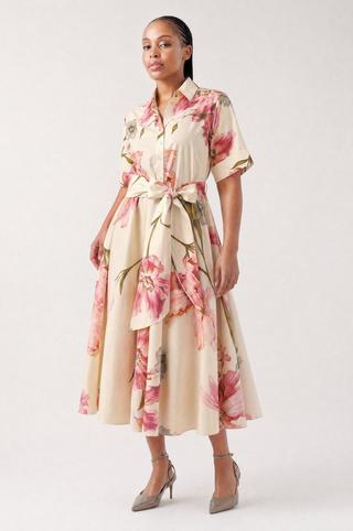 COTTON POPLIN SHIRT DRESS