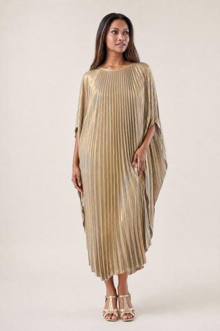 ALINE GLAM PLEATED DRESS
