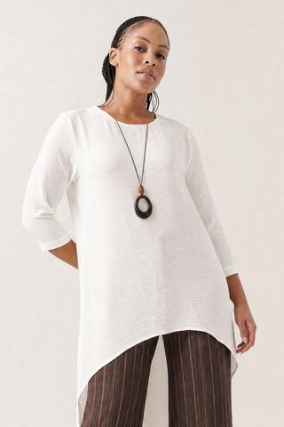 SHIMMER VOILLE TUNIC CLOUD DANCER