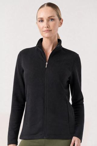 FLEECE ZIP THROUGH JACKET BLACK