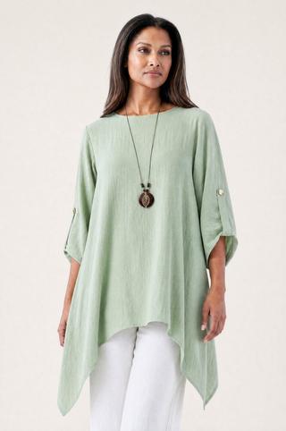 MINT TUNIC WITH NECKLACE