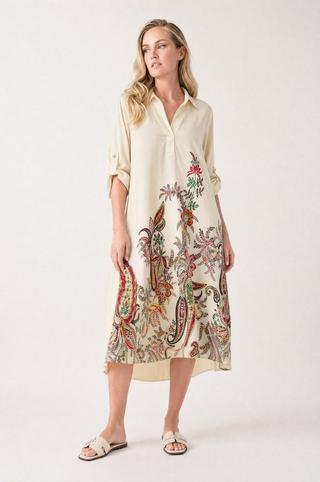 HENLEY PAISLEY PRINT DRESS