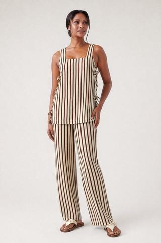 WIDELEG STRIPE PANTS
