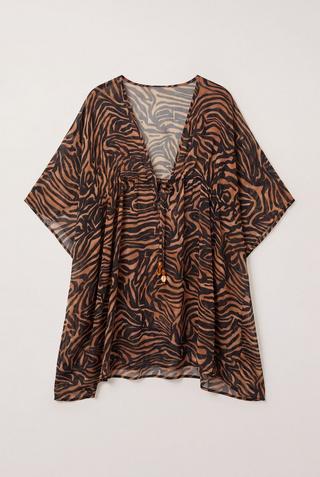 PRINTED KIMONO SWIM WRAP