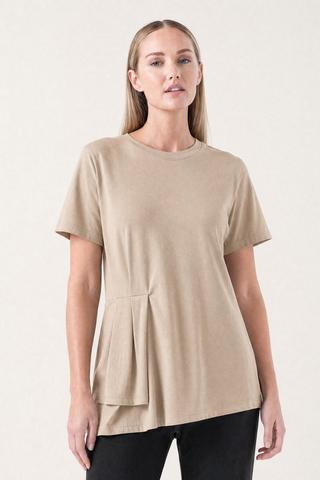 DRAPE TEE TAUPE