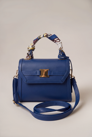 TURQ HANDBAG WITH SATIN SCARF