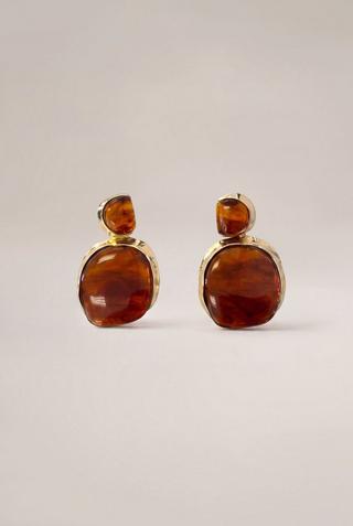 PVD BOLD ACETATE DROP EARRINGS