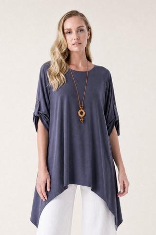 NAVY TUNIC WITH NECKLACE
