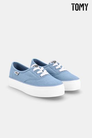 DENIM LACE UP SNEAKERS - Tomy