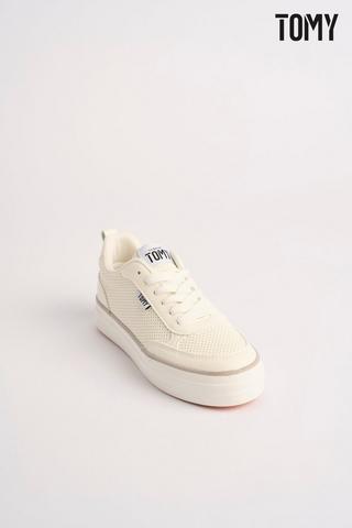 LACE UP SNEAKERS WHITE - Tomy