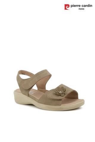 VELCRO SANDAL TAUPE - Pierre Cardin