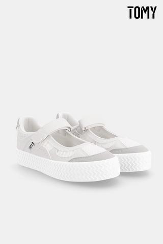 WHITE MESH SNEAKERS - Tomy