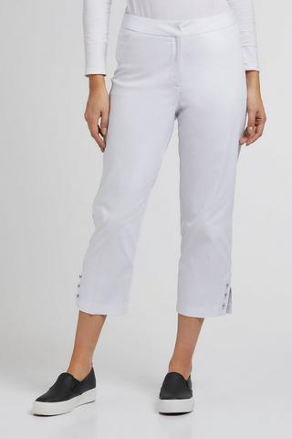 SATEEN TUMMY CONTROL CROPS WHITE - 117 - White