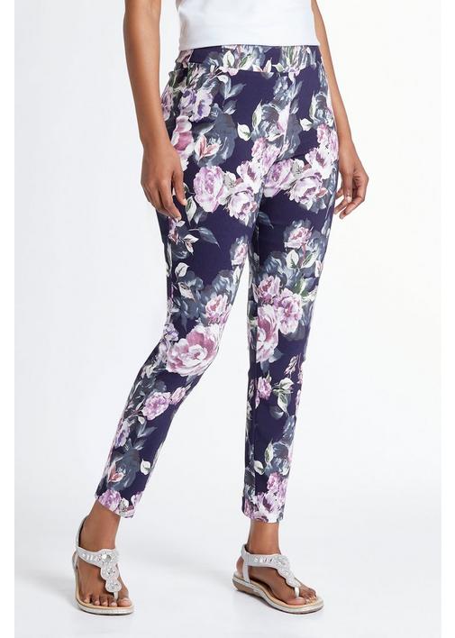 FLORAL BENGALINE PANTS