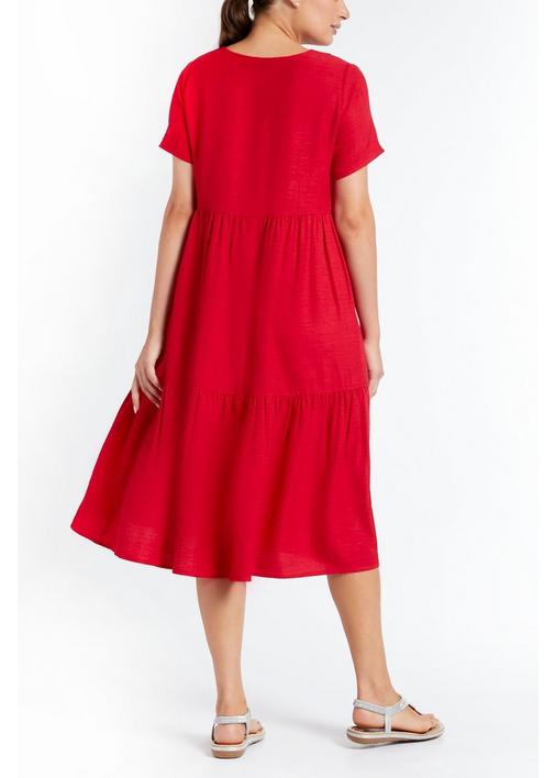 Red Tiered Dress Shop Women s Dresses Online MILADYS