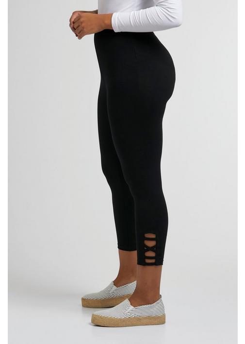 CROPPED LEGGINGS BLACK - 3XL - Black