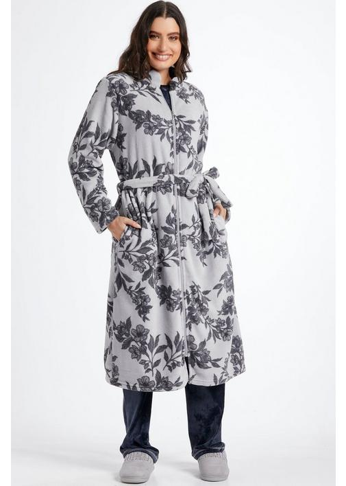 ZIP THROUGH FLEECE GOWN | MILADYS