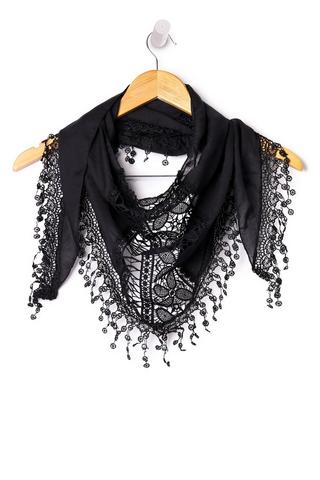 【angelnumber555】 Lace tie top black (scarf set) Angel number 555] Lace tie top black (scarf set) 正規品 韓国