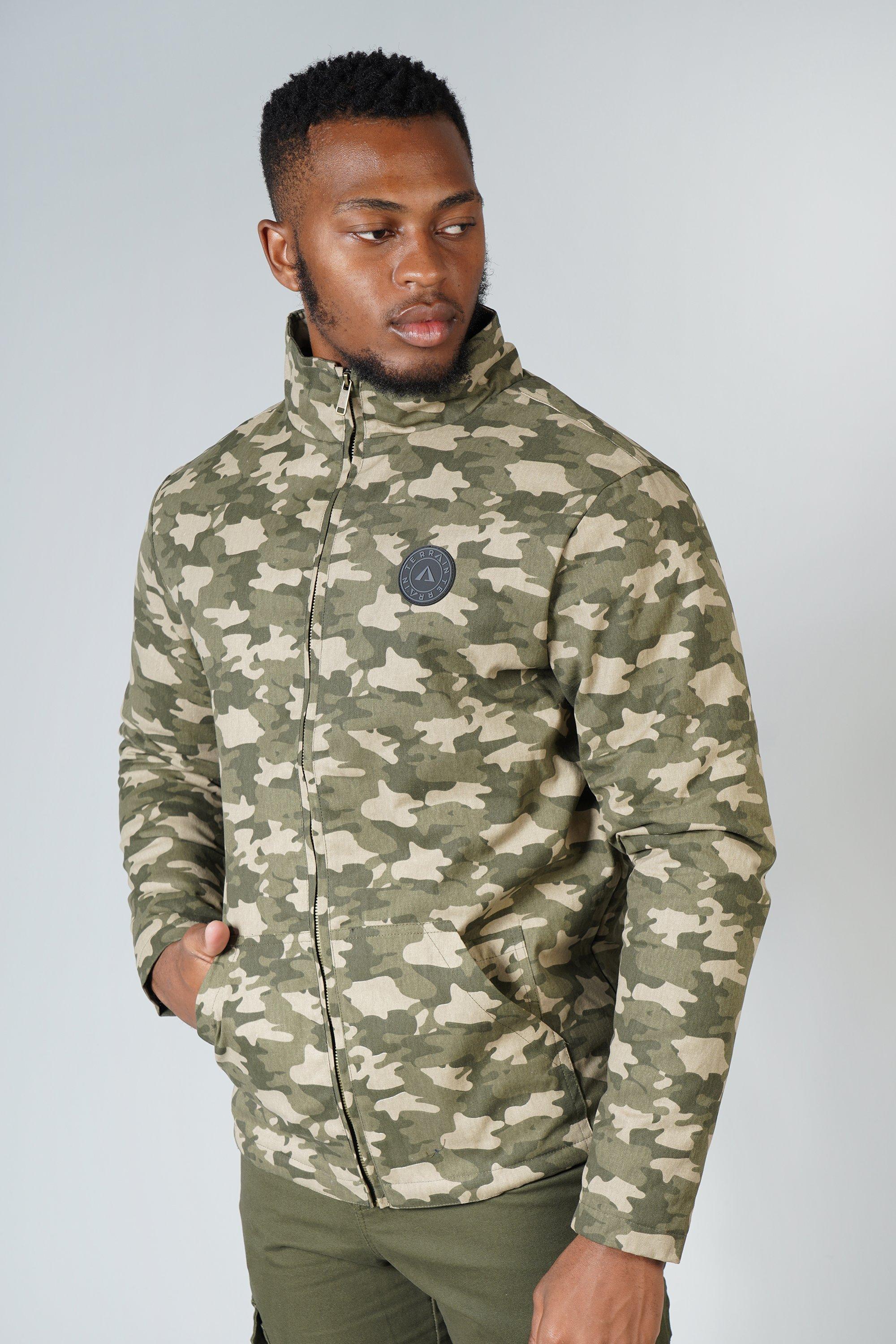 Hooded camo online jacket