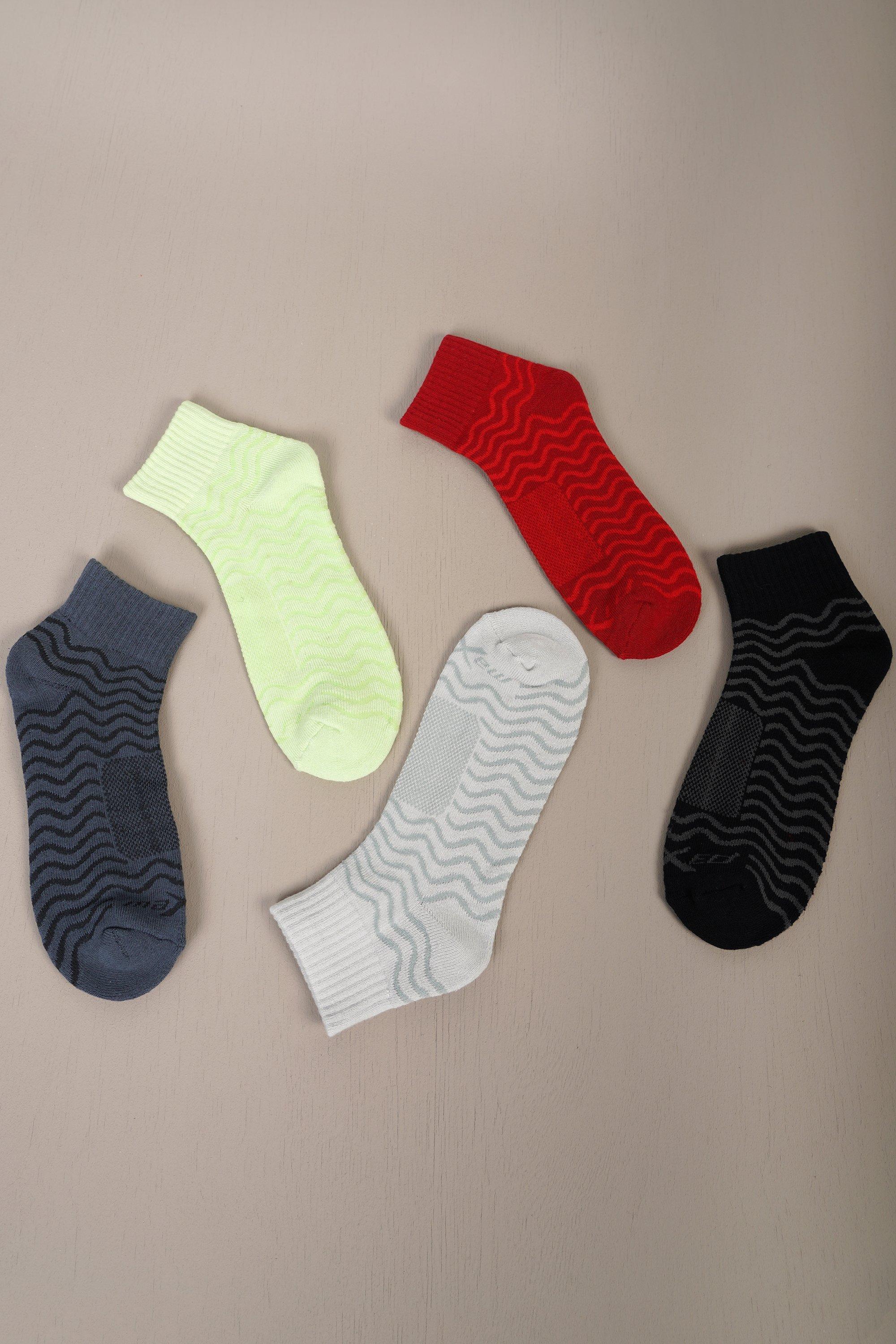 5-Pairs Cut Cushion Socks | Actinput