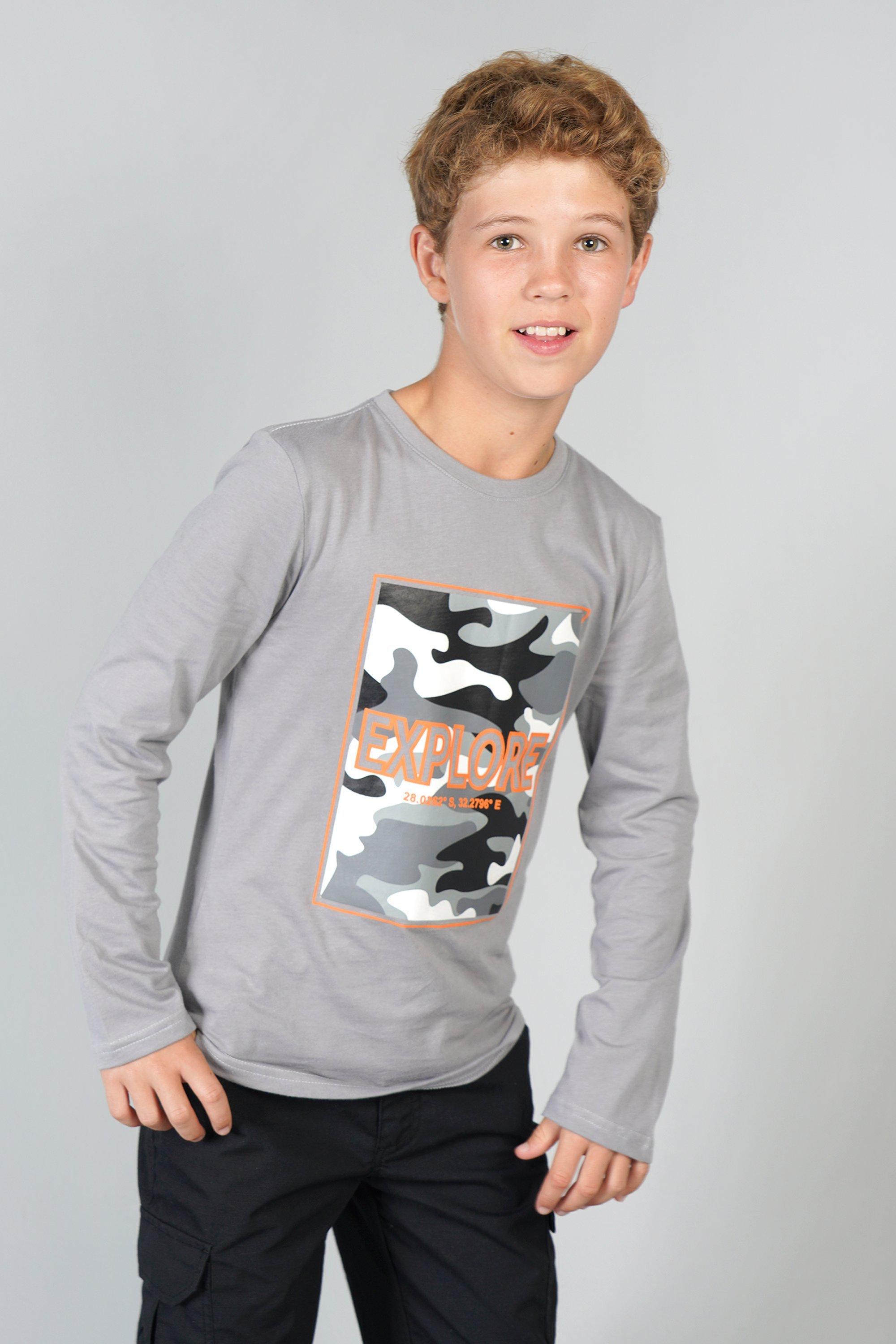 T.O. Collection Boys Stretch Dress Shirt - Long Sleeve main image 1