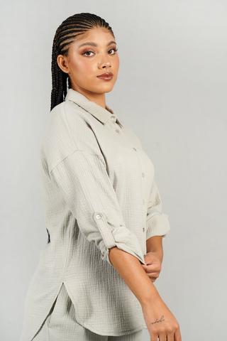 Button-through Top