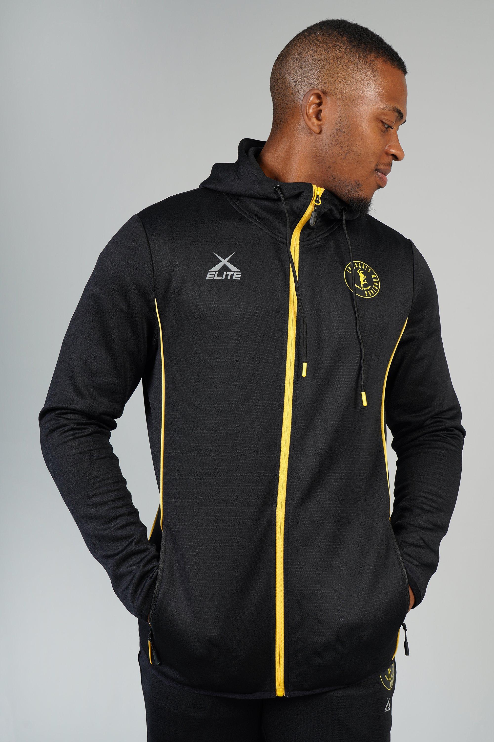 Puma black and gold hoodie hotsell