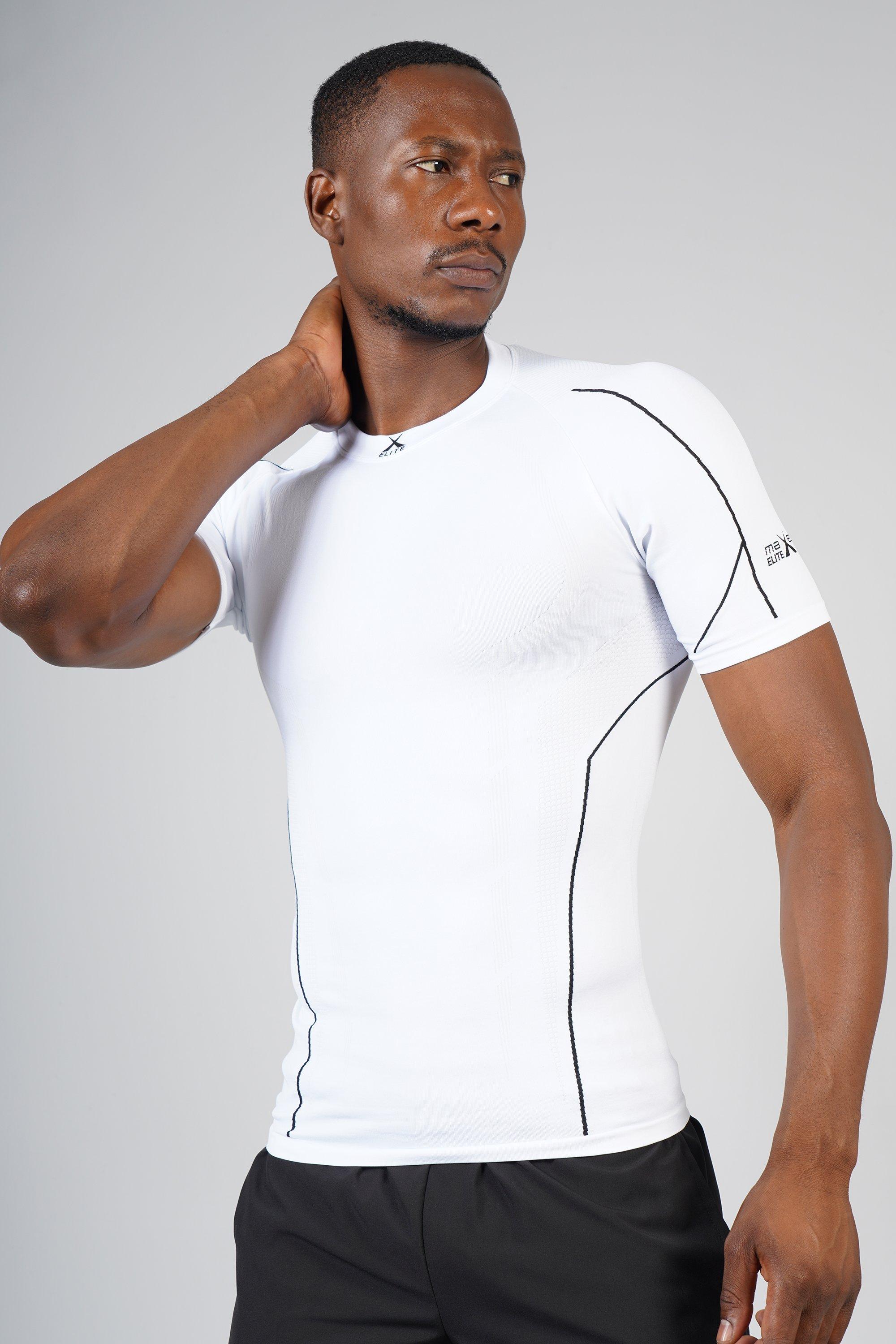 Mens Compression Base Layer Muscle T-shirt Sports Gym Skin Tight