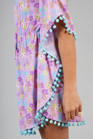 Pom-pom Trim Dress