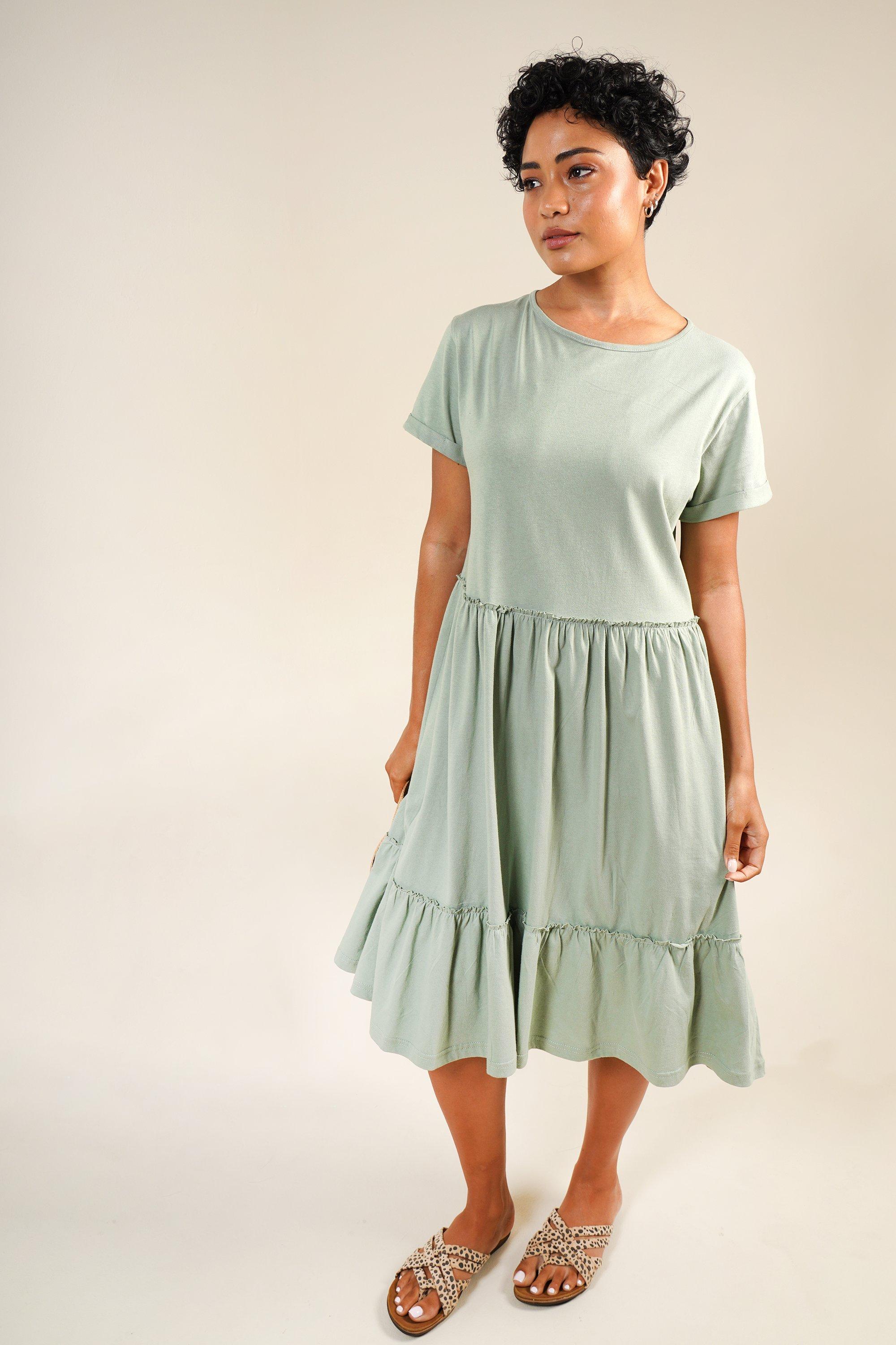 Cotton Tiered Dress