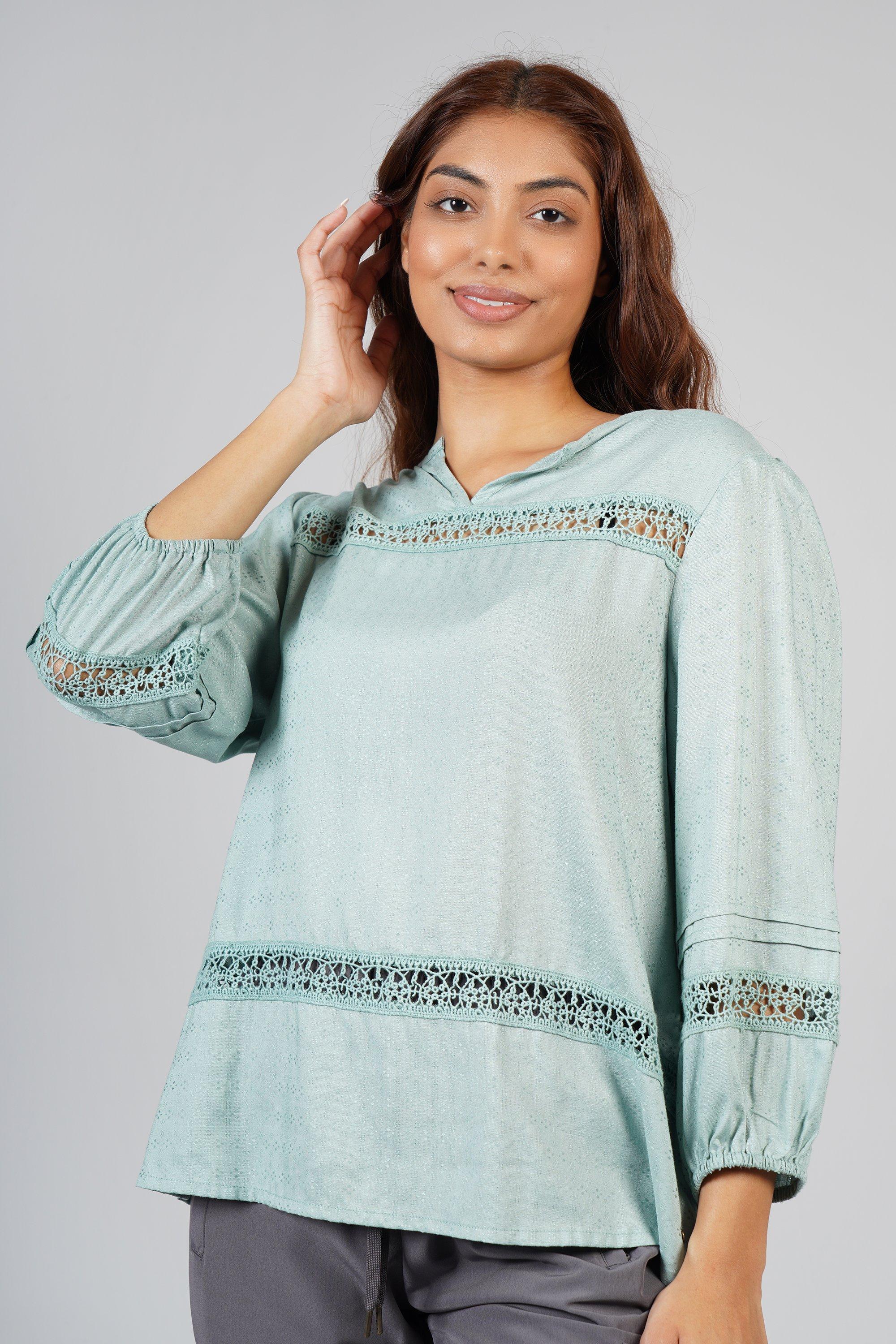 BLUSH DETAIL BLOUSE TOP main image 1