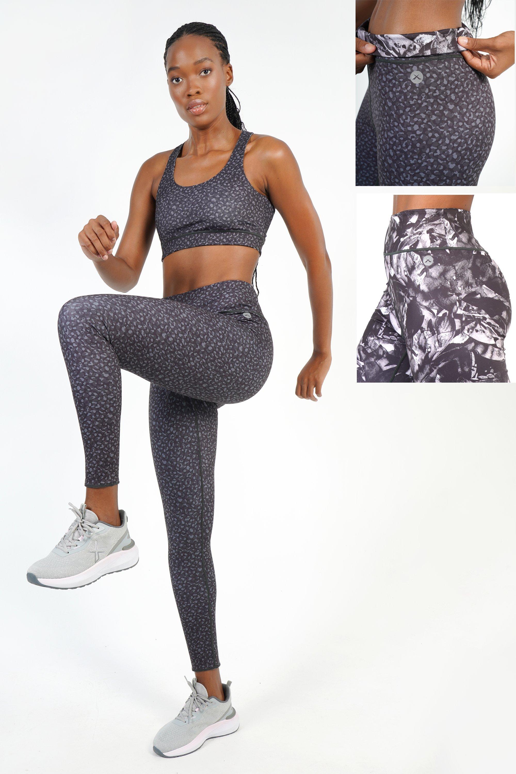 Set Top Leggings Fitness Yoga, Set Sports Leggings Crop