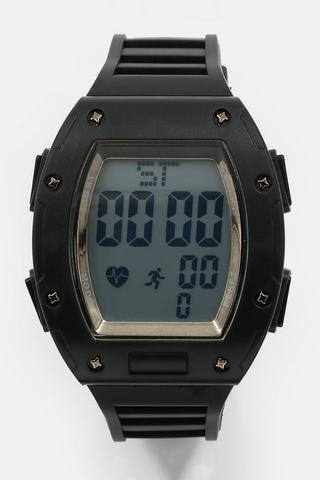 Black digital cheap watch