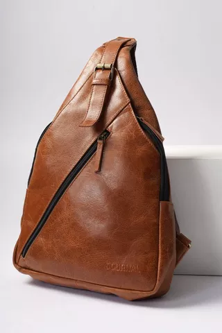 Leather One-shoulder Backpack
