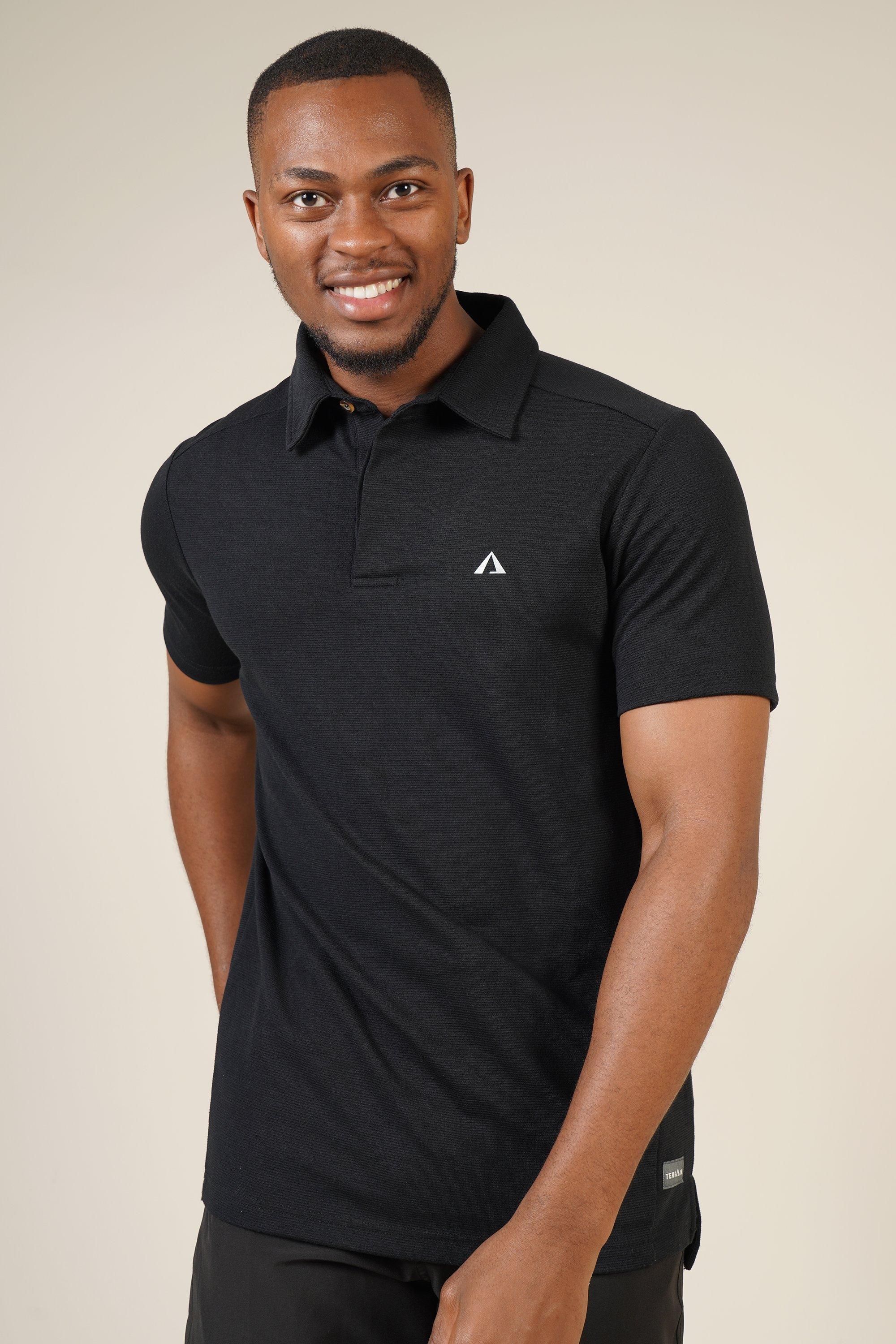 Men Oversized Stripe Polo Tee - Khaki - SM2511177B