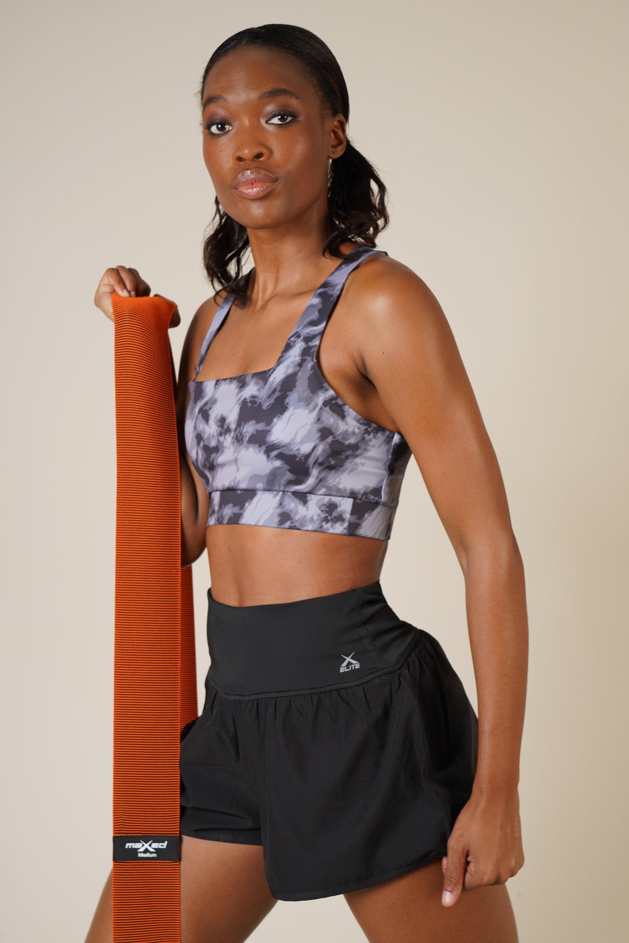 Black sports hot sale crop top