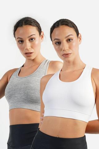 Bally Sports Bras 2 Pack Total Fitness 2 Ply Seamless Fabric with