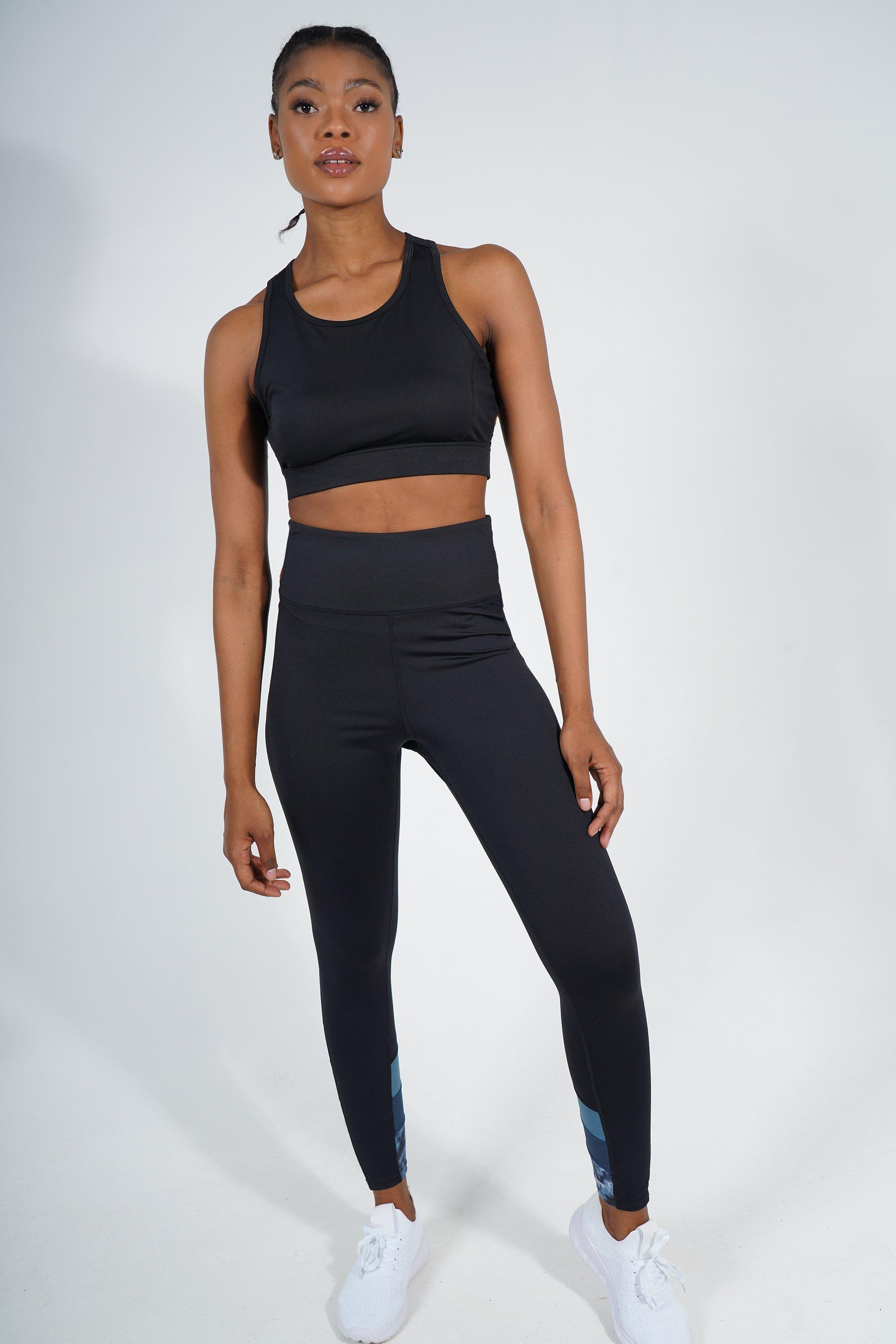 Sports crop top 2024 and leggings set