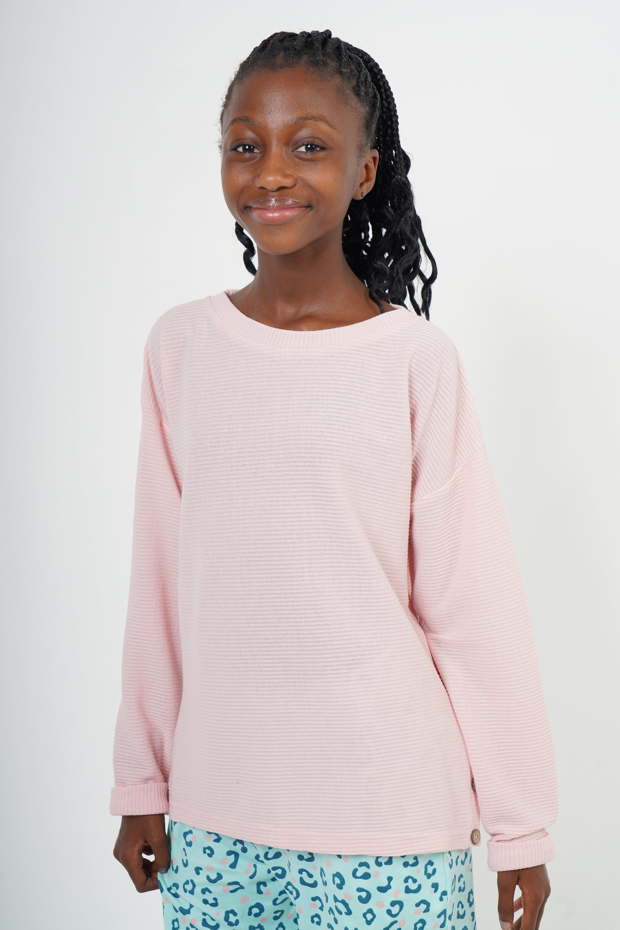 Solange Ribbed Long Sleeve Top - Black