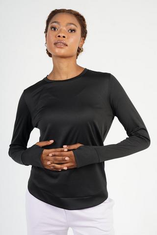 Long-sleeved Top - Black - Ladies