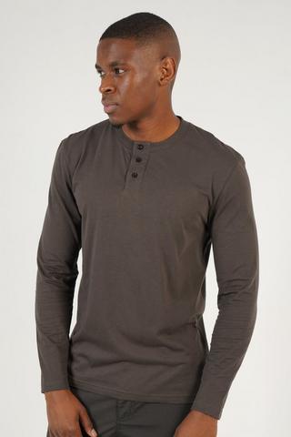 Long Sleeve Henley Top