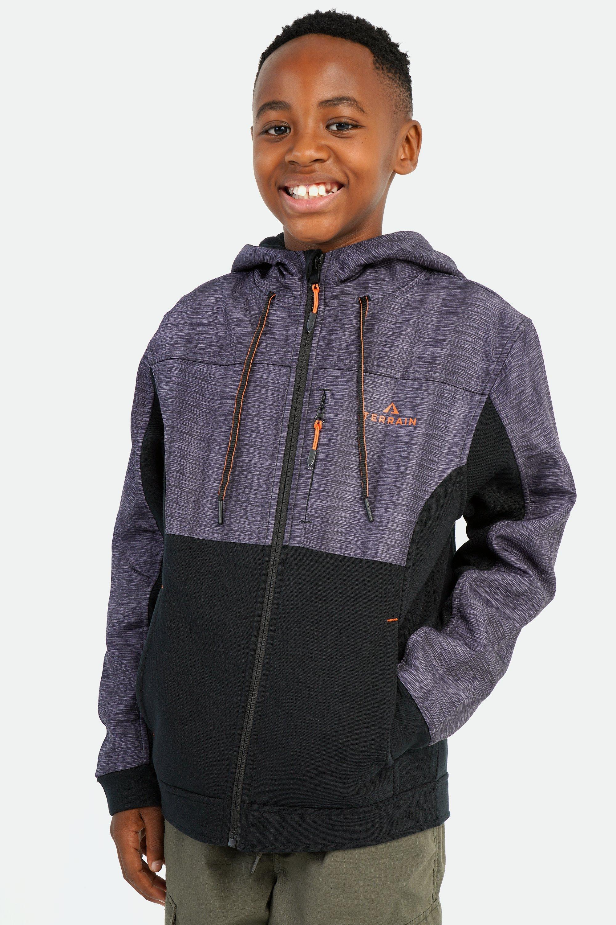 Neutral Fleece Knit Zip Up Hoodie With Drawstring Hood main image 0