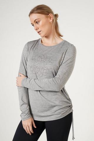 Ruched Long Sleeve T-shirt